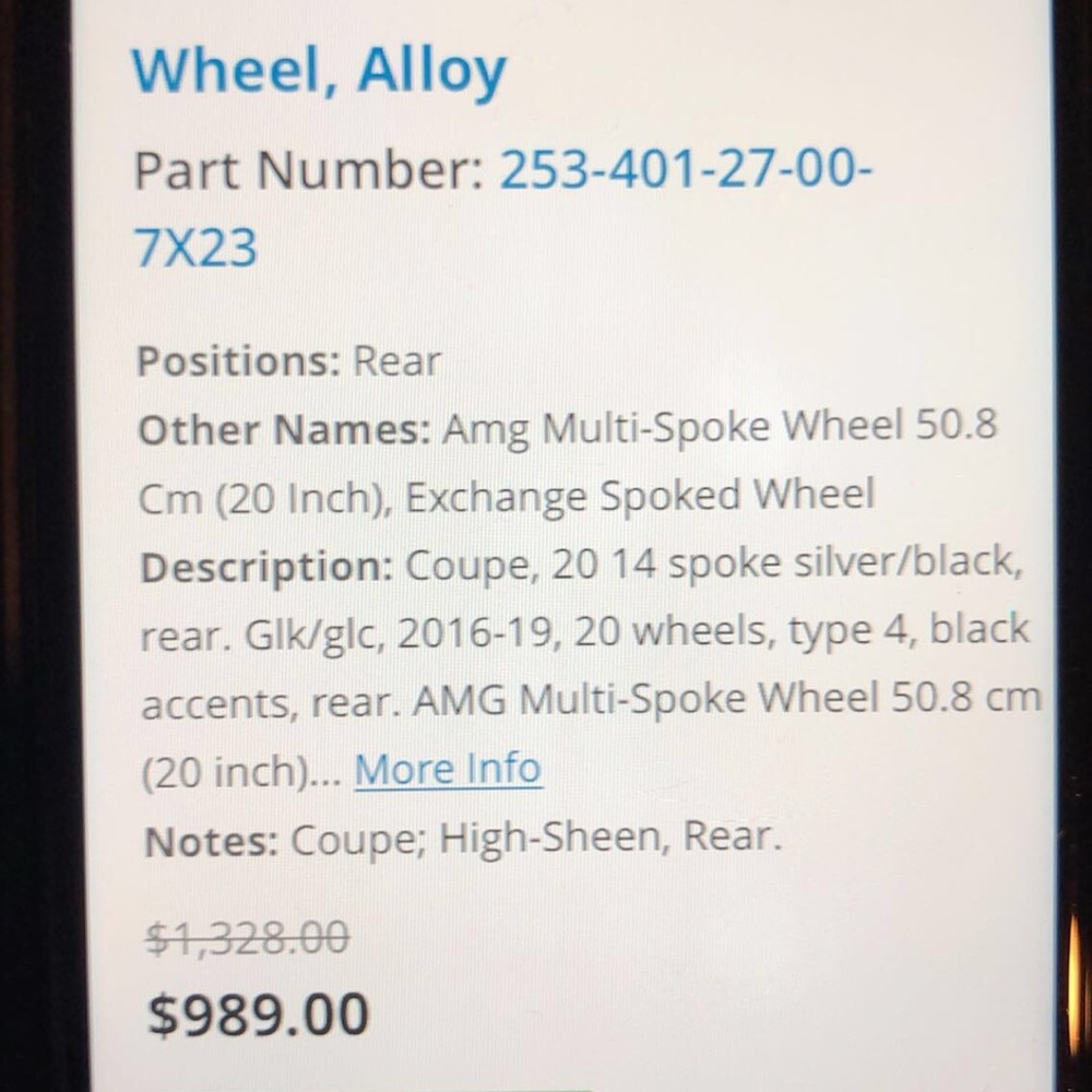 AMG rear rim brand new in box